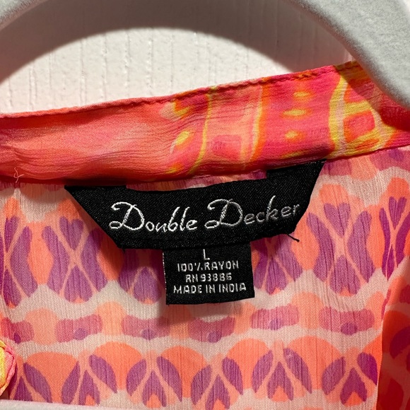 Colorful sheer beach cover up. - Picture 2 of 8